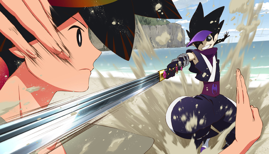 Shichika vs an assassin.