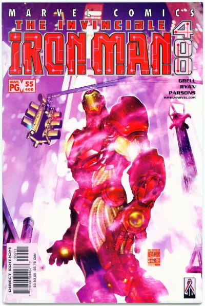 Iron Man #400 cover by Kia Asamiya.